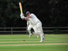 Tom drives through mid-wicket