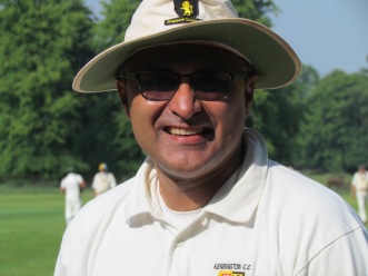 A rare appearance by Unmish Parthasarathi - made rarer with a two ball duck